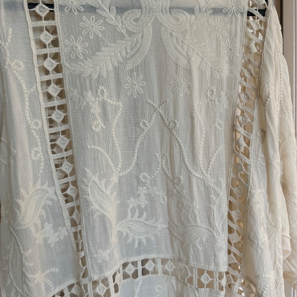 Lane Bryant Ivory Embroidered Overlay - Picture 9 of 10
